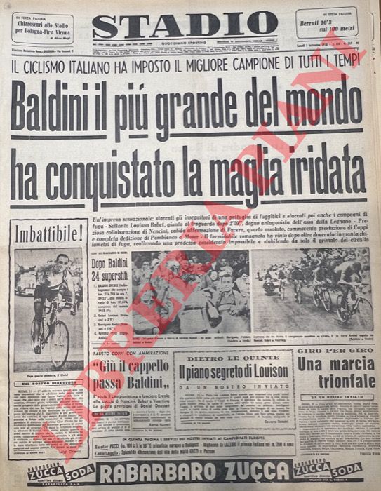 - - Baldini il pi grande del mondo ha conquistato la maglia iridata. Il ciclismo ha imposto il migliore campione di tutti i tempi.