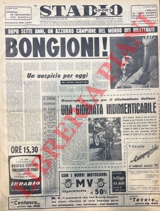 - - Ha vinto Koblet alla media di 45,679 precedendo Coppi (27') e Magni (1' 58'). Giudice il cronometro sui 42 km. della Gardone-Riva, 15 tappa del Giro d'Italia.