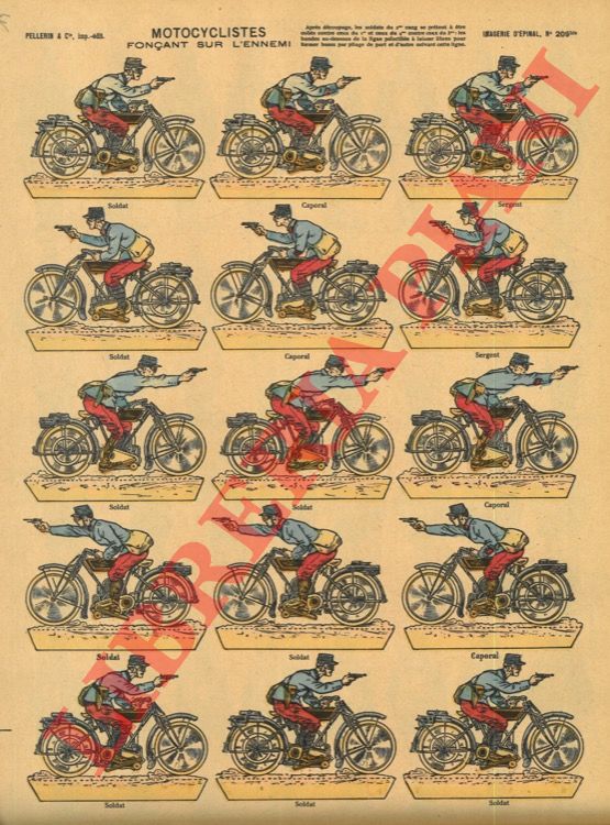 - - Motocyclistes Fonant sur l'Ennemi.