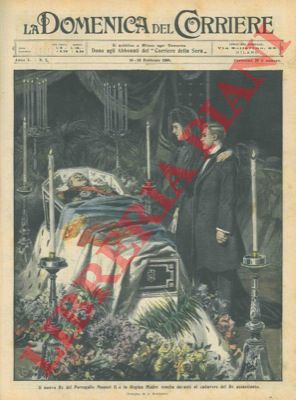 BELTRAME A. - - Il Re del Portogallo Manuel II e sua madre vegliano il corpo del padre morto assassinato.