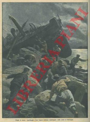 BELTRAME A. - - Vapore italiano saccheggiato sulle coste di Bretagna.