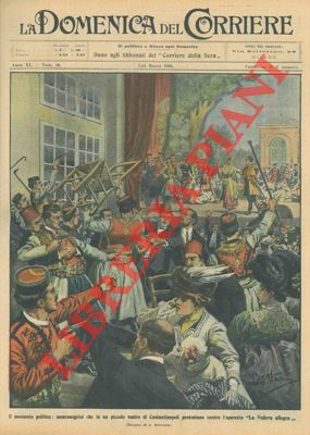 BELTRAME A. - - Montenegrini in un piccolo teatro protestano contro l'operetta 