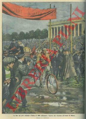 BELTRAME A. - - La fine del giro ciclistico d'Italia di 3.000 chilometri: l'arrivo del vincitore.