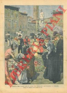 BELTRAME A. - - La fiorita nel luogo dove fu arso Girolamo Savonarola a Firenze.