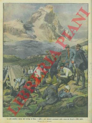 BELTRAME A. - - Oltre mille alpinisti accampati nella conca del Breuil a 2004 metri.