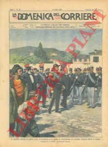BELTRAME A. - - Il principe Giorgio di Grecia passa in rassegna il battaglione di fanteria italiano.