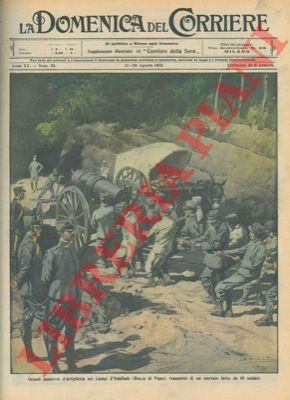 BELTRAME A. - - Grandi manovre d'artiglieria nei Campi d'Annibale (Rocca di Papa): trasporto di un mortaio fatto da 60 soldati.