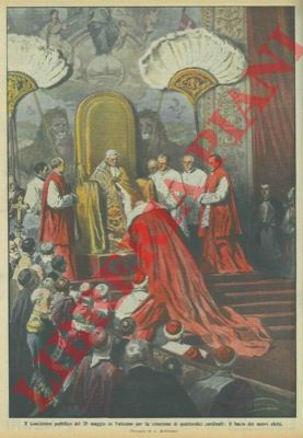 BELTRAME A. - - Il Concistoro pubblico del 28 maggio in Vaticano per la creazione di quattordici cardinali: il bacio dei nuovi eletti.