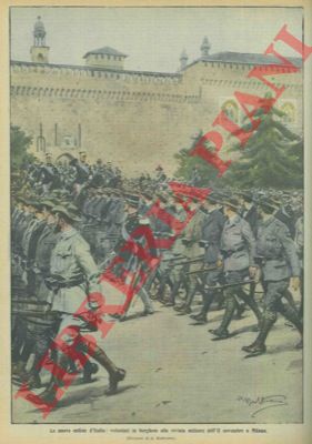 BELTRAME A. - - Volontari in borghese alla rivista militare di Milano.