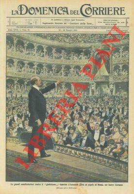 BELTRAME A. - - D'Annunzio al Teatro Costanzi di Roma parla contro il 