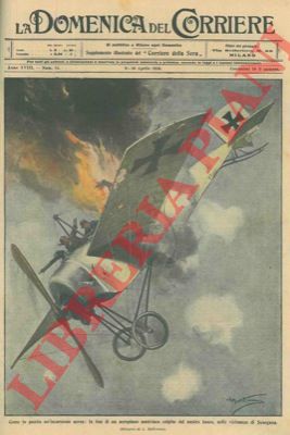 BELTRAME A. - - La fine di un aeroplano austriaco colpito dal nostro fuoco, nelle vicinanze di Susegana.