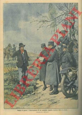 BELTRAME A. - - Interrogatorio di un contadino sospetto da parte della polizia di guerra.