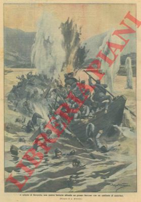 BELTRAME A. - - A oriente di Rovereto una nostra batteria affonda un barcone pieno di austriaci.