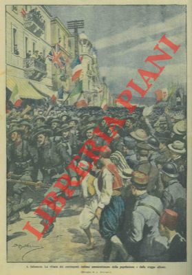 BELTRAME A. - - La sfilata dei contingenti italiani ammiratissimi dalla popolazione e dalle truppe alleate, a Salonicco.