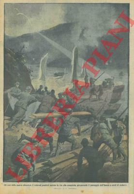 BELTRAME A. - - I valorosi pontieri preparano un passaggio sull'Isonzo a nord di Anhovo.