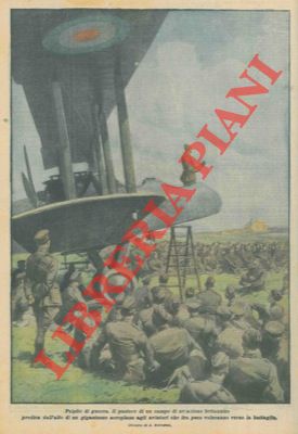 BELTRAME A. - - Pastore di un campo di aviazione britannico predica agli aviatori che fra poco voleranno verso la battaglia.