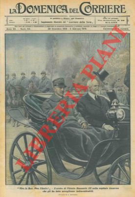 BELTRAME A. - - L'arrivo di Vittorio Emanuele III nella capitale francese.