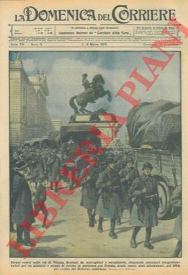 BELTRAME A. - - Cinquanta autocarri, scortati dai carabinieri,  trasportano un miliardo e mezzo di corone sottratte da Trieste nel 1914.