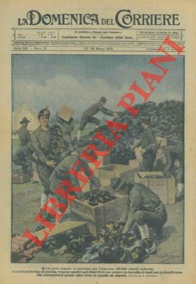 BELTRAME A. - - Ottantaseimila elmetti tedeschi, raccolti nel bottino di guerra, vengono spediti agli Stati Uniti per aiutare la raccolta di fondi.