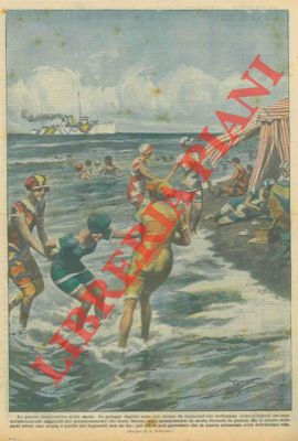 BELTRAME A. - - Spiagge inglesi invase da bagnanti che indossano costumi che furono utili durante la guerra come mascheramenti.