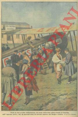 BELTRAME A. - - La scena dell'arrivo, all'aerodromo di Croydon, dell' 