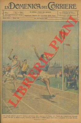 BELTRAME A. - - L'arrivo di Martinenghi, vincitore della corsa di 5000 metri battendo il campione francese Corlet, alla riunione di Praga.