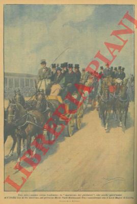 BELTRAME A. - - Una stravagante corsa dei guidatori (di carrozze) svoltasi sul percorso di Hyde Park.