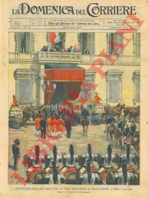 BELTRAME A. - - Inaugurazione della XXIa Legislatura; il corteo reale giunge a Palazzo Madama.
