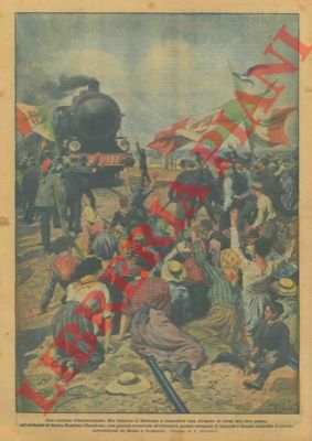 BELTRAME A. - - Per indurre il Governo a concedere una fermata di treni nel loro paese gli abitanti di Santa Fantina con grande sventolio di tricolori hanno occupato il binario e costretto il diretto proveniente da Roma a fermarsi.