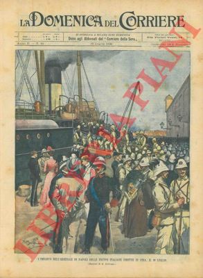 BELTRAME A. - - L'imbarco delle truppe italiane, nell'arsenale di Napoli, dirette in Cina.