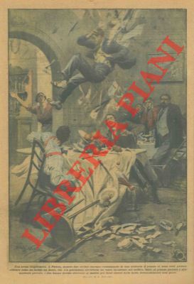 BELTRAME A. - - Mentre in trattoria stanno consumando il pranzo, da una vetrata soprastante un uomo precipita sui tavoli.