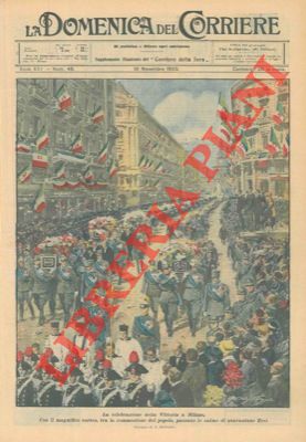 BELTRAME A. - - La celebrazione della Vittoria tra la commozione del popolo passano le salme di 41 eroi.