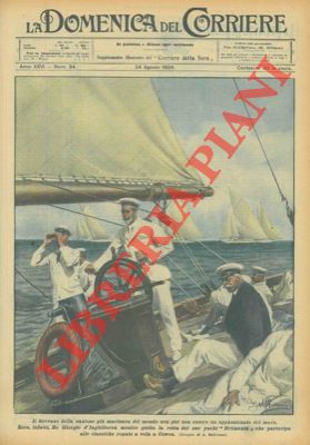 BELTRAME A. - - Re Giorgio d'Inghilterra alla guida del suo yacht 