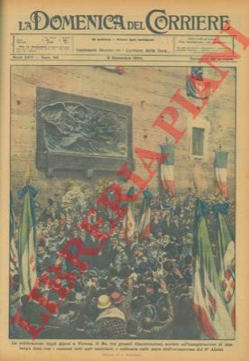 BELTRAME A. - - La celebrazione degli alpini a Verona. La targa fusa con i cannoni tolti agli austriaci  collocata sulle mura dell'ex caserma del 6 alpini.