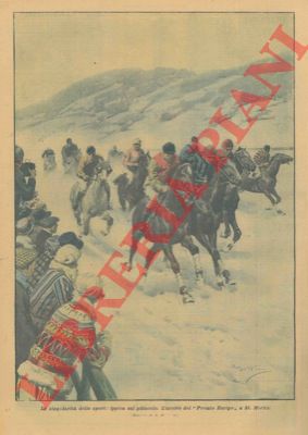 BELTRAME A. - - Ippica sul ghiaccio. L'arrivo del 