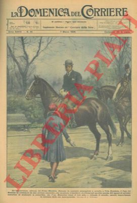 BELTRAME A. - - Durante la consueta passeggiata a cavallo Mussolini fu avvicinato da una signorina. Gli agenti del servizio tentarono di trattenerla ma l'on. Mussolini la ascolt ugualmente.