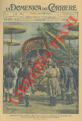 BELTRAME A. - - Il nuovo imperatore dell'Annam, che ha tredici anni, si reca in palanchino alla cerimonia dell'incoronazione.