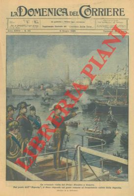 BELTRAME A. - - Il Duce a Genova, sul ponte dell'Esperia, saluta col gesto romano.