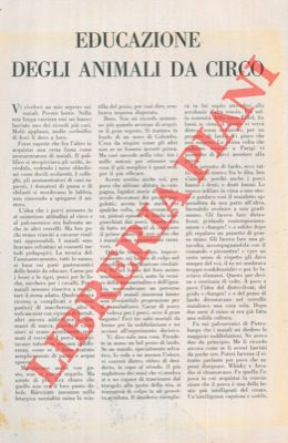 Giacomino - - Educazione degli animali da circo.