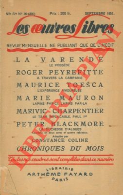 - - Les oeuvres libres. Revue mensuelle.