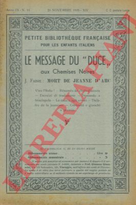 FABRE J. - - Le message du 