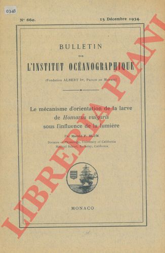 BLUM Harold F. - - Le mcanisme d'orientation de la larve de Homarus vulgaris sous l'influence de la lumire.