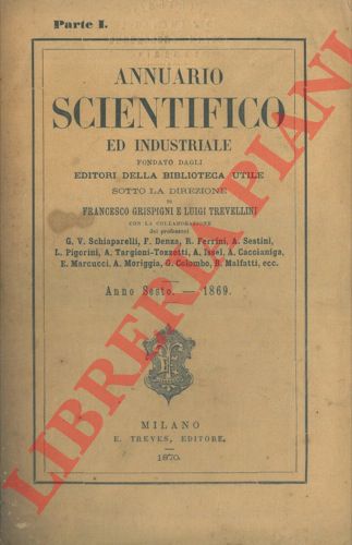 - - Annuario scientifico ed industriale 1869.