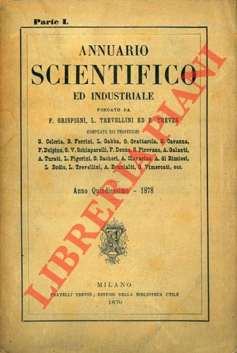 - - Annuario scientifico ed industriale 1878.