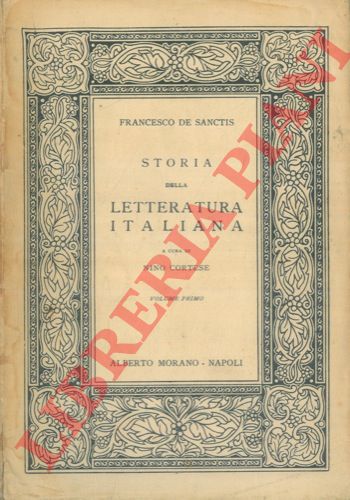 DE SANCTIS Francesco - - Storia della letteratura italiana.