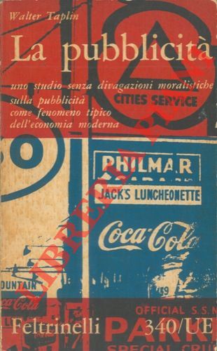 TAPLIN Walter - - La pubblicit.