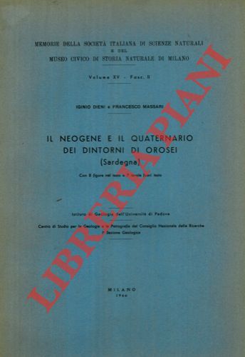 DIENI Iginio - MASSARI Francesco - - Il Neogene e il Quaternario nei dintorni di Orosei (Sardegna) .