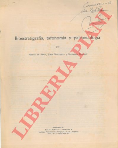 DE RENZI Miquel - MARTINELL Jordi - REGUANT Salvador - - Bioestratigrafia, tafonomia y paleoecologia.