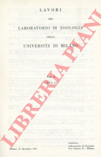 RANZI, et AA. - - Lavori del Laboratorio di Zoologia della Universit di Milano.