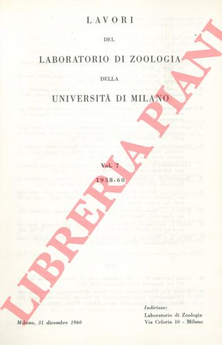 RANZI, LANZAVECCHIA, MARCHETTI, et AA. - - Lavori del Laboratorio di Zoologia della Universit di Milano.